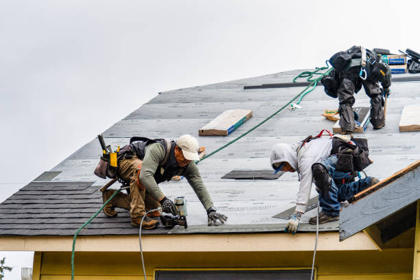 Professional Gutter Installation technician working in Haugan, MT